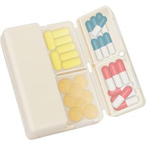Boîte À Pilules Magnétique Quotidienne De 7 Jours,Porte-Pilules Matin Et Soir,Pliable,Portable,Grand Pour Le Stockage Des Vitamines Pour Le Voyage,S-Blanc - Neuf