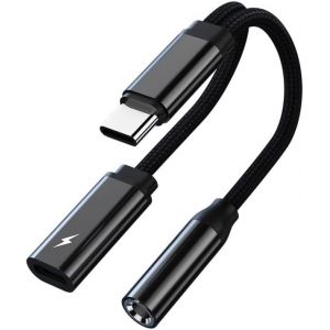 Subzonal-Adaptateur Casque Usb C Vers Jack 3.5mm, Adaptateur 2 En 1 Prise Usb C 3,5 Mm Et Chargeur, Adaptateur Usb Type C Audio Avec Dac Pour Pad Pro2018/2020 Samsung Galaxy S23/S22 Ultra,Pixel Huawe - Neuf