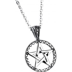 Kal-Hommes Pentacle Celtique Pentacle Acier Inoxydable Collier Pendentif Avec Cha&icirc;ne De 20 - Neuf