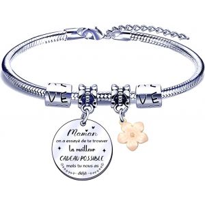 Eryi-Cadeau Fete Des Meres Cadeau Maman Fille Fete Des Meres Bracelet Maman Fille Cadeau Anniversaire Maman Fille Cadeau Maman Fille Original Cadeau Pour Maman Fille Cadeau Maman Pas Cher - Neuf