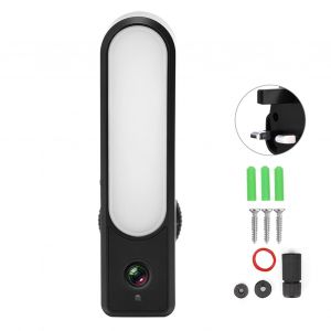 Camera Wi-Fi 1080p, Vision Nocturne, Etanche Ip66, Detecteur De Mouvement, Lampe Pour La Maison Et Le Jardin, Compatible Avec Tuya 100-240vuk - Neuf