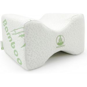 KALANKA-Coussin pour Jambe pour Dormir sur Le Côté, Oreiller de Genou Ergonomique en Mousse à Mémoire de Forme, Soulage Douleurs Lombaires, Genou, Hanche, Articulations, Sciatique | Housse Bambou - Neuf
