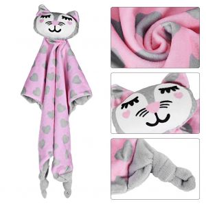 1 Serviette Douce Pour Nouveau-Ne, Jouet Mignon Et Apaisant Pour Tout-Petit (Chat) - Neuf
