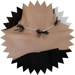 Kal-Collier Ras Cou Perles Collier Ras Cou Perles Blanches Rondes Collier Ras Cou Perles Vintage Chaîne Clavicule Perle Mariée Collier N?ud Papillon Bijoux Mariage Pour Femmes Et Filles - Neuf
