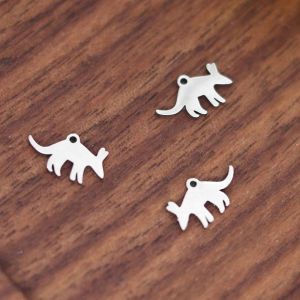 Mini Breloques Animaux En Acier Inoxydable Pour Bricolage, Bracelets &Agrave; Glands, Bijoux Ex&eacute;cutifs, Pendentif Loup, Renard, Singe, Chameau, Dragon, L&eacute;zard, En Vrac, 3 Pi&egrave;ces--Pa1851 - Neuf