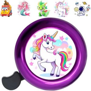 Kal-Sonnette De Vélo Pour Enfant Garçon Et Fille - Pour Vélo, Draisie, Trottinette, Tricycle, Vtt, Enfant (Cloches + 6 Autocollants) - Neuf