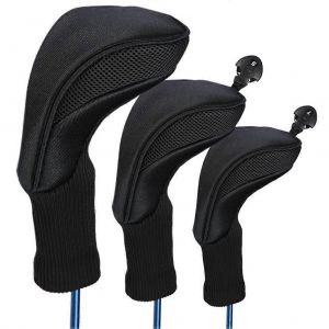 3pcs Club Head Covers Set 1 3 5 Fairway Wood Club Driver Headcovers Couvre-Chefs Professionnels - Neuf