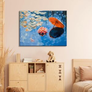 Eryi-Piy Painitng Impressions Sur Toile Mural Des Fleurs, Images De Fleurs, Tableau Sur Toile, Décoration Tableaux Pour Corridor Café Yoga Room Decoration, Avec Cadre En Bois Intégré, 30x40 Cm - Neuf