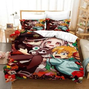 Parure De Lit Hanako-Kun, Housse De Couette, Motif Dessin Anime Japonais, Pour Lit Simple, Queen Size, King Size, Twin, Garçons Et Adolescents - Neuf