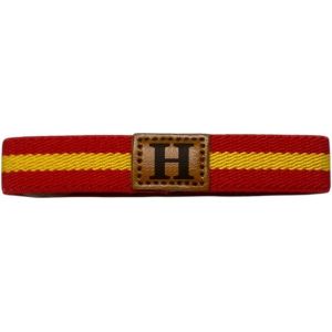 Eryi-Bracelet Drapeau Espagne Personnalisé Avec Votre Initiale, Homme Et Femme. Bracelet En Cuir Et Tissu Élastique. - Neuf