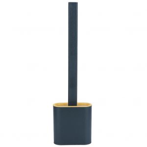 HJLIAN Ensemble de brosse WC murale pour salle de bain, nettoyeur en profondeur et support a sechage rapide avec long manche, gris fonce - Neuf