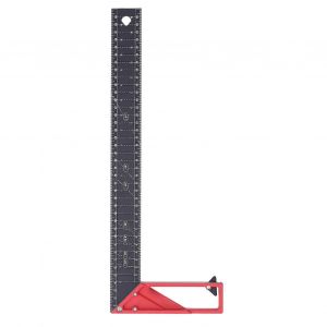 Règle d'angle droit pour le travail du bois 30 45 90 3mm d'épaisseur réglable haute précision universelle pour mesure40cm/15.75in - Neuf