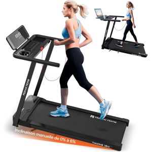 Checarzhn--No1-Tapis De Course Ultra 3 En 1 Avec Inclinaison De 6% Pour La Maison, Le Bureau, 2,5 Cv, Tapis De Marche Support Pour Tasse, Téléphone,Grande Surface De Course 12km/H, 120 Kg - Neuf