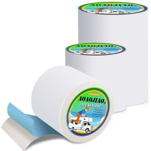 Kalanka-Ruban Pour Caravane, Bande Bitumeuse Etancheite Autocollante Blanche Pour Rv, Gouttière, Toiture, Bateau Réparer Les Fuite (Blanc, 5 Cm X 5 M X 1 Tome) - Neuf