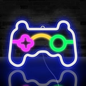 ERYI-Neon Gamepad, Jeu Néon Gaming Neon Lights, Gaming Cool Néon, Enseigne Lumineuse Neon Deco, Lumineux De Jeu, Néons À Led Pour Chambre Salle De Jeux Bar Enfants Cadeau - Neuf