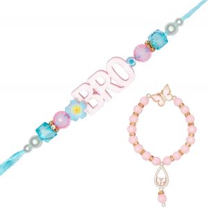 Kal-Set Of 2 Rakhi For Brother Rakhi Thread Bracelets For Bhai Bhabhi Bhaiya And Bhatiji Veera Raksha Bandhan Rakhi Set Dora Bracelet Kalwa With Gift Pack For Brother Sister Indian Traditional Festiv - Neuf