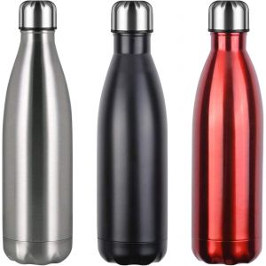 Meimie-Bouteille Isotherme,350 Ml Bouteille D'eau En Acier Inoxydable,Isolant Sous Vide À Double Paroi,Bouteilles Chaudes/Froides Sans Bpa Et Écologique,Avec 1 Porte-Gobelet Et 1 Brosse - Neuf