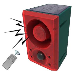 Alarme de capteur de mouvement solaire extérieur avec télécommande,130db Alarme sonore Lumière Sirène Alarme sonore Se-Good - Neuf