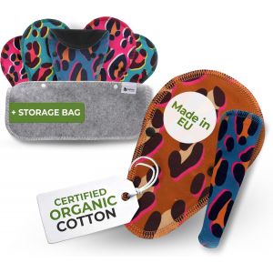 Kalanka-Prot&egrave;ges Slip Lavables R&eacute;utilisables En Coton Bio Pour Pertes Blanches (Tanga, X7); Fabriqu&eacute;s En Ue, Lavables &Agrave; Haute T&deg;, 100% Respirants, Hygi&egrave;ne F&eacute;minine Pour Strings Pour Usage Quotidien ( - Neuf