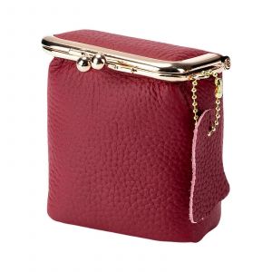 Bo&icirc;te &Agrave; Bijoux En Cuir, Porte-Monnaie Vintage Avec Fermeture S&eacute;curis&eacute;e, Organisateur Pour Boucles D'oreilles Et Colliers, Couleur Bordeaux, Accessoire Femme - Neuf