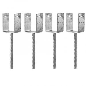 Simpson Strong Tie - Lot De 4 Pieds De Poteau En U &agrave; Sceller Ppd - Dimensions: 70 Mm - Neuf