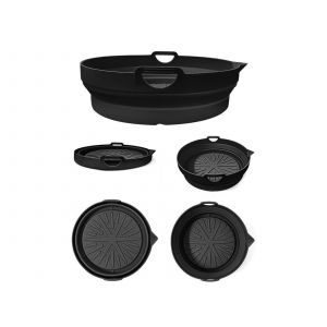 Plaque De Cuisson Pliable En Silicone Noir 23 Cm Pour Friteuse &Agrave; Air Chaud - Neuf