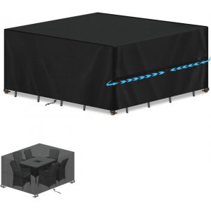 Bache Table Exterieur Bache De Protection Exterieur Salon De Jardin Housse De Table Ext&eacute;rieur Impermeable Housse Ext&eacute;rieur Table Anti-Uv R&eacute;sistance Au Vent 420d Oxford Tissu 140x110x85cm - Neuf