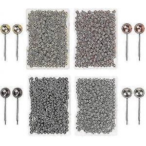 1000 Pièces Punaises Tête Carte Punaises Carte Punaise Tête Punaises Punaises Pour Panneau De Liège,Marquage De Tissu,1/8 Rond En Métal Tête-Hao - Neuf