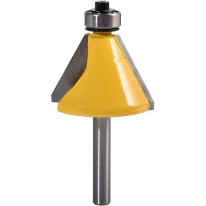 1/4"" 22.5 Degr&eacute;s Coupeur De Travail Du Bois De 30 Degr&eacute;s Fraise Et Fraise, En Bout De Carbure De Tungst&egrave;ne Fraise &Agrave; Chanfreiner Avec 1/4 De Pouce De La Tige, Coupeur De Travail Du Bois - Neuf