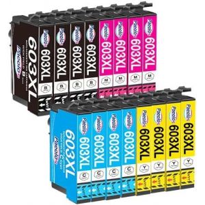 TEPPA-16x 603XL Cartouche d'encre pour Epson 603 603XL pour Epson Expression Home XP-2100 XP-2105 XP-2150 XP-2155 XP-3100 XP-3150 XP-3155 XP-4100 XP-4150 WF-2810 WF-2820 WF-2830 (Paquet de 16) - Neuf