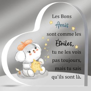 Shiba-Plaques Acryliques Bon Ami Amitié Apprécier L`Obtention Diplôme Adieu Cadeaux Hommes Anniversaire Souvenirs Noël Collègues R[7 - Neuf