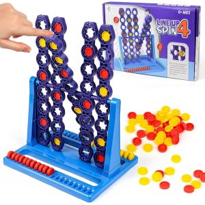Sansh-Puissance 4 Enfant Jeux De Voyage Et De Poche, Jeu De Stratégie De Bataille Pour 2 Joueurs, Jeu De Voyage Plateau De Strategie Pour Enfant, Jeux De Plateau Enfants 6 Ans Et Plus - Neuf
