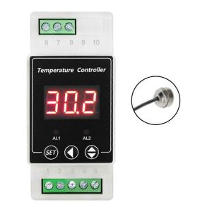 Thermostat &agrave; rail LED DC8-24 V,relais bidirectionnel,contr&ocirc;leur mont&eacute; sur rail DIN A - Neuf