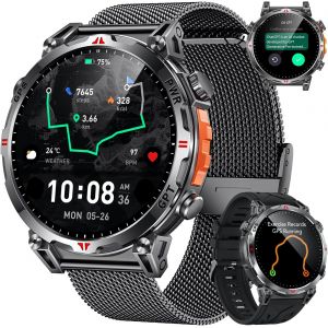 Ulteronixshop-GPS Montre Connect&eacute;e Homme avec Boussole: Assistant GPT AI 1.70" AMOELD Barom&egrave;tre Altim&egrave;tre Cadran AI Appel Bluetooth 650mAh Batterie 120+ Modes Sportifs Cardiofr&eacute;quencem&egrave;tre &Eacute;tanche po - Neuf