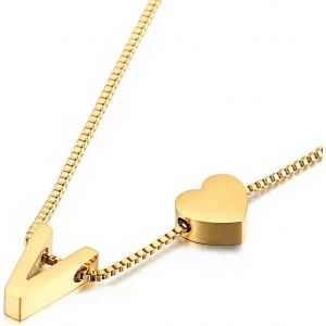 Kal-Collier À Pendentif Initiale En Or, Pendentif Exquis Lettre A-Z Personnalisébijoux Féminins Minimalistes Collier Lettre A-Z - Neuf