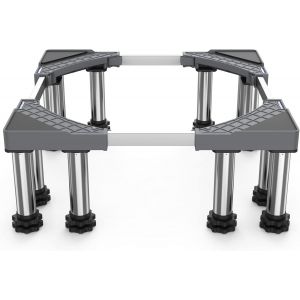 Support Machine À Laver Socle Lave Linge Base De Machine À Laver Réglable 12 Pieds Support Charge 500Kg Largeur Réglable 43-57Cm, Hauteur 18Cm-22Cm - Neuf