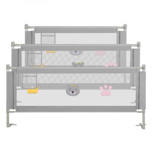 3x Barri&egrave;re De S&eacute;curit&eacute; Enfant Lit, Barri&egrave;re De Lit Enfant B&eacute;b&eacute; 150+200+200cm Protection Contre Les Chutes - Neuf
