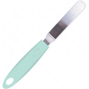 Eryi-5178 Scrap Cooking-Mini Spatule Coudée Inox 21 Cm-Ustensile Pâtisserie Gâteau Cuisine-Accessoire Cake Design Chocolat Glaçages-Vert D`Eau - Neuf