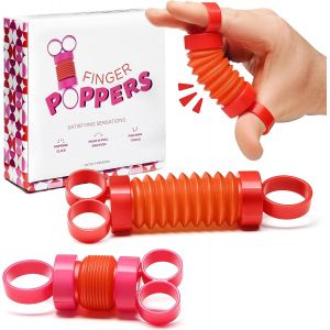 MDY-Finger Poppers Fidget Toys, Lot de 2 Fidgets pour Femmes Hommes, Jouet pour Doigts, Renforcement des Doigts, Jouet Sensoriel Anti-Stress Thérapeutique, Soulage Stress Anxiété et Tensions - Neuf