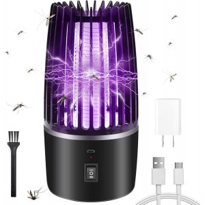 KALANKA-Piège à moustiques électrique - Piège à Mouches électrique USB - Lampe à moustiques - Batterie USB puissante - pour l'intérieur et l'extérieur - Neuf