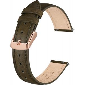Bracelets De Montre En Cuir &Eacute;l&eacute;gant, D&eacute;gagement Rapide, Bracelet De Montre Pour Femmes Et Hommes, Compatibles Avec Les Cornes De Montre De 12mm 14mm 15mm 16mm 18mm 20mm - Neuf