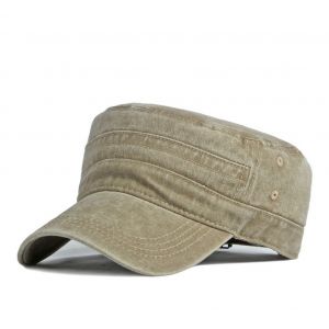 Casquette Militaire Patrouille Arm&eacute;e, Beige Delav&eacute; - Neuf