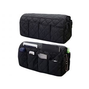 Sac De Rangement Organisateur D'accoudoir Pour Canap&eacute; Inclinable - Noir (2 Pi&egrave;ces) - Neuf
