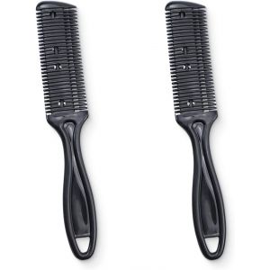 2 Pi&egrave;ces Peigne A Effiler Les Cheveux, Peigne Tondeuse &Agrave; Cheveux,Peigneur Coupe Pour D&eacute;s&eacute;paissir, Professional Tondeuse Rasoir Diy - Neuf
