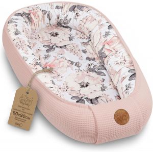 SUBZONAL-R&eacute;ducteur de Lit B&eacute;b&eacute; 50x90cm Cocon en Gaufre de Coton Polyvalent pour Couffin Nid d'ange et Naissance id&eacute;al pour gar&ccedil;ons et Filles Rose Sauvage - Neuf
