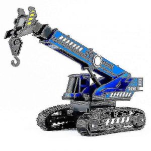 Crawler Crane Toys Simulation Engineering Car Model Children's Toy-Bleu - Neuf