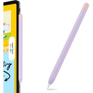 ERYI-Duotone Silicone Case Pour Apple Pencil 2Nd Génération & Apple Pencil Pro (2024) Étui De Protection Case Cover Compatible Avec Compatible Avec Charge Magnétique Et Double Tap (Lavande + Rose) - Neuf