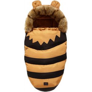 (Honey Bee) Chancelière Universelle Confortable Pour Poussette, Sac De Couchage Pour Bébé, Couverture D'emmaillotage Chaude Et Imperméable Pour Poussette, Landau, Poussette, Siège Auto, Lits Bébé - Neuf