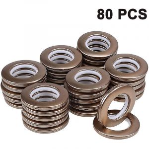 80 Pi&egrave;ces ?Illets De Rideau, Anneaux &Agrave; ?Illets De Rideau Clips Diam&egrave;tre Int&eacute;rieur 46 Mm Anneaux De Bricolage Pour Rideau De Fen&ecirc;tre, Rideau De Douche, Rideaux De Porte De Dressing - Neuf