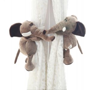 Eryi-Lot De 2 Embrasses De Rideaux En Forme D'animal De Dessin Animé Pour Chambre D'enfant Ou Bureau Décoration De Fenêtre De Chambre D'enfant Éléphant - Neuf